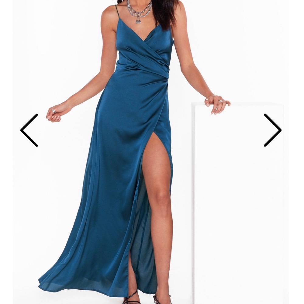 Nasty Gal Navy Maxi Dress